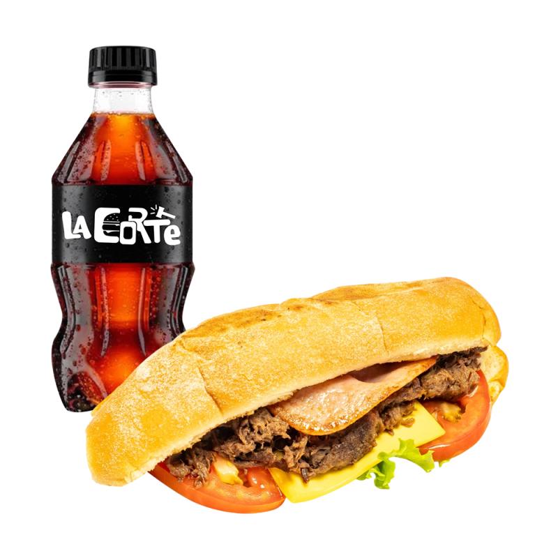 Sándwich Mechada + gaseosa